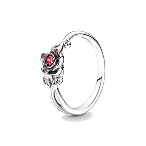 Disney, La Bella e la Bestia, Anello Pandora Rosa Incantata (Misura 58)