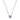 Collana Pandora Pendente Viola del Pensiero Blu Luminsa (Lunga 50 Cm)