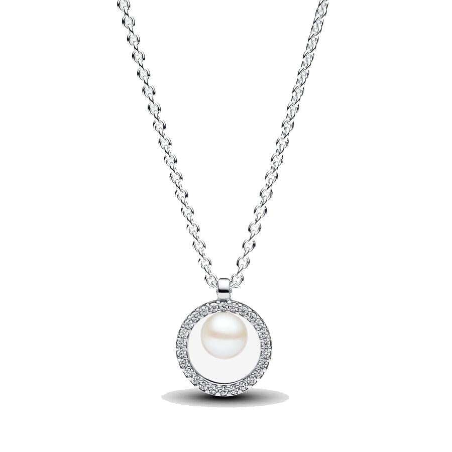 Collana con Perla d'Acqua Dolce Coltivata e Pavè Pandora