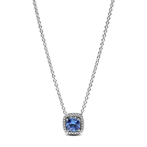 Collana Punto Luce Quadrato Blu