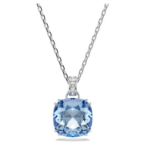 Pendente Millenia Taglio Cushion, Blu, Placcato rodio