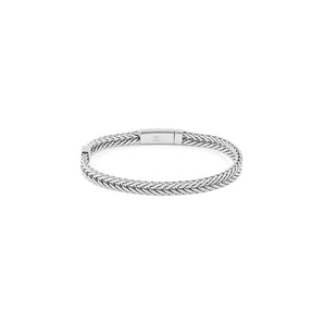 Bracciale in argento da uomo con diamante