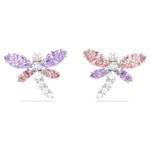 Orecchini a lobo Ariana Grande x Swarovski Taglio misto, Libellula, Multicolore, Placcato rodio