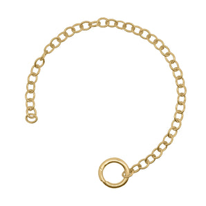 Bracciale Rue Des Mille argento dorato con chiusura grande