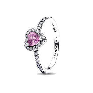 Anello Cuore in Rilievo Viola (Misura 54)