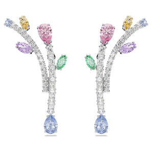 Orecchini pendenti Ariana Grande x Swarovski Taglio misto, Multicolore, Placcato rodio