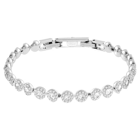 Bracciale Swarovski  Angelic, bianco, Placcatura rodio