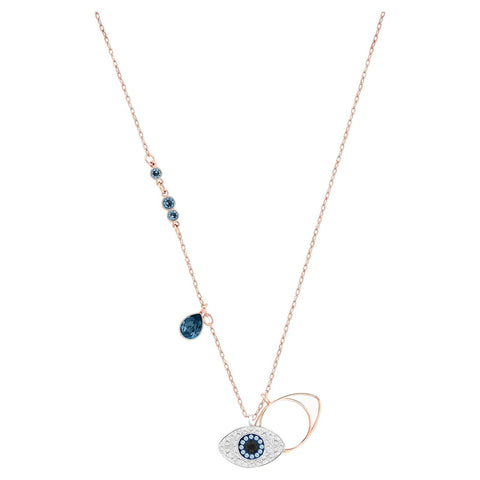 Pendente Collana Swarovski Symbolic Evil Eye, azzurro, Mix di placcature