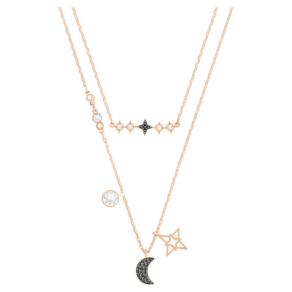 Set Collane Swarovski Symbolic Moon, multicolore, Mix di placcature