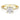Anello cocktail Stilla Taglio tondo, Pavé, Bianco, Placcato color oro (Misura 58)
