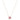 Collana Swarovski Sparkling Dance Round, rosso, Placcato oro rosa