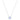 Collana Swarovski Sparkling Dance Round, azzurro, Placcatura rodio