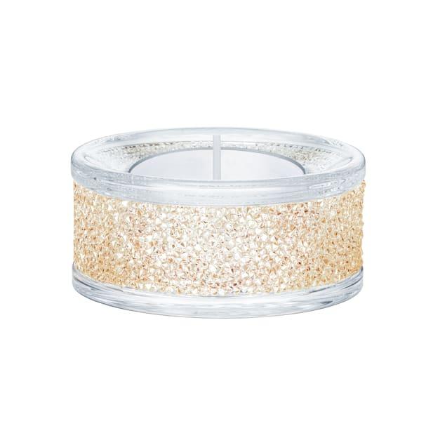 Portacandele Swarovski Shimmer, tono dorato