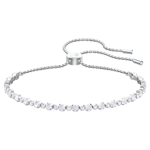 Bracciale Swarovski Subtle, bianco, Placcatura rodio