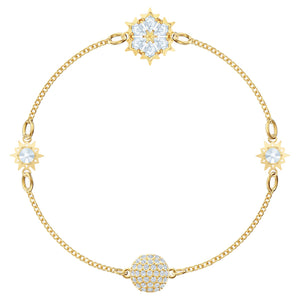 Bracciale Swarovski Remix Collection Snowflake Strand, bianco, Placcato oro misura M