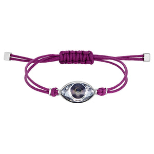 Braccialetto Swarovski Power Collection Evil Eye, viola, acciaio inossidabile