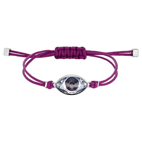 Braccialetto Swarovski Power Collection Evil Eye, viola, acciaio inossidabile