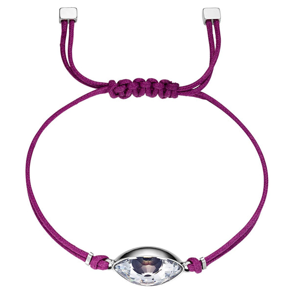 Braccialetto Swarovski Power Collection Evil Eye, viola, acciaio inossidabile