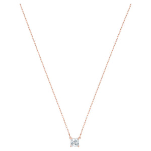 Collana Swarovski Attract, bianco, Placcato oro rosa