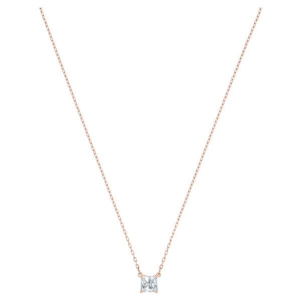 Collana Swarovski Attract, bianco, Placcato oro rosa