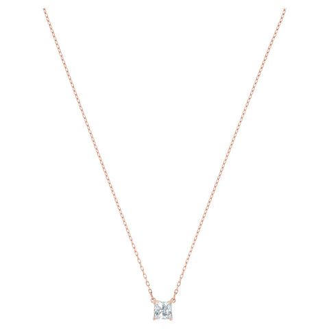 Collana Swarovski Attract, bianco, Placcato oro rosa