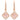 Orecchini Swarovski Sparkling Dance Clover, rosa, placcato color oro rosa