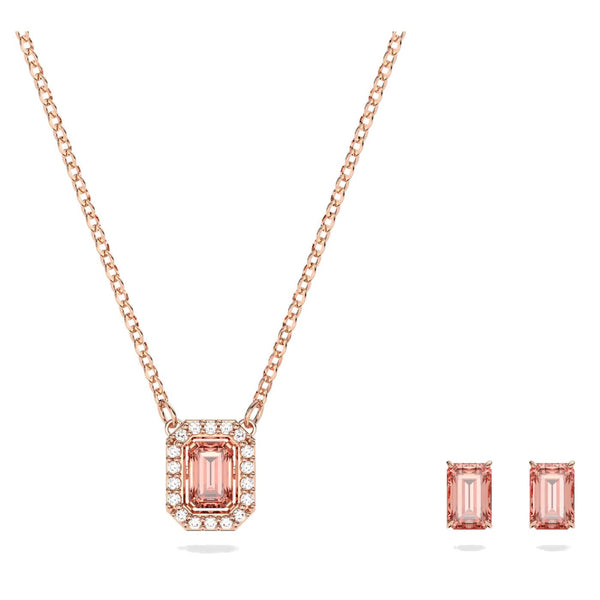 Set Millenia Swarovski Zirconi con taglio ottagonale, Rosa