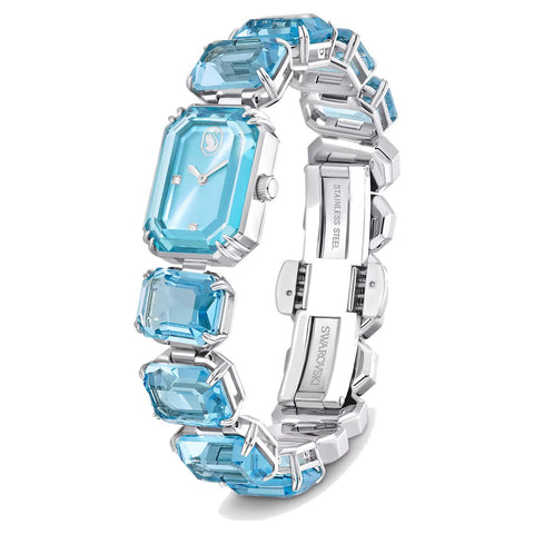 Orologio Bracciale Swarovski con taglio Octagon, Blu, Acciaio inossidabile