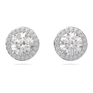 Orecchini Swarovski a lobo Constella Taglio tondo, Pavé, Bianchi, Placcato rodio