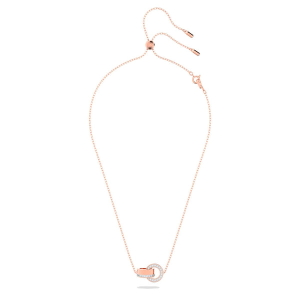 Collana Swarovski Hollow Piccalo, Bianco, Placcato color oro rosa