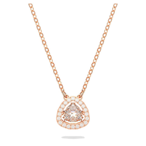 Collana Swarovski Millenia Bianco, Placcato color oro rosa