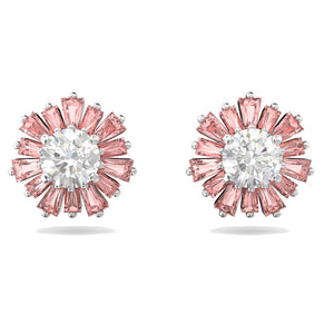 Orecchini Swarovski a lobo Sunshine Rosa, Placcato rodio