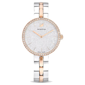 Orologio Swarovski Cosmopolitan Fabbricato in Svizzera, Bracciale di metallo, Bianco, Finitura in tono oro rosa