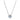 Collana Swarovski Angelic Taglio squadrato, Blu, Placcato rodio