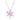 Pendente Swarovski Gema Taglio misto, Fiore, Rosa, Placcato rodio