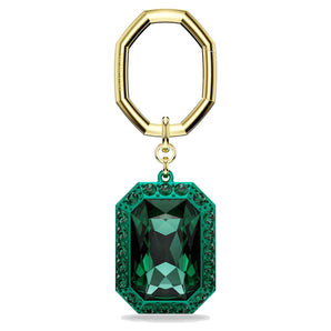 Portachiavi Swarovski Taglio ottagonale, Verde, Mix di finiture