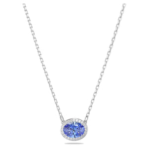 Collana Swarovski Constella Taglio Oval, Blu, Placcato rodio