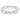 Bracciale Tennis Millenia Taglio ottagonale, Bianco, Placcato rodio