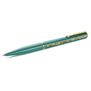 Penna a sfera Crystal Shimmer Glide Verde, Laccato verde, placcatura in tonalità oro