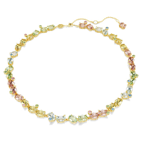 Collana Tennis Gema Taglio misto, Multicolore, Placcato color oro