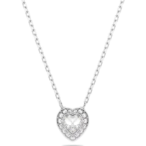 Pendente Ariana Grande x Swarovski Taglio misto, Cuore, Bianco, Placcato rodio