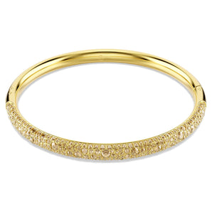 Bracciale rigido Sublima Pavé a neve, Bianco, Placcato color oro