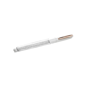 Penna Swarovski Roller Crystalline Nova Bianca, Placcato color oro rosa