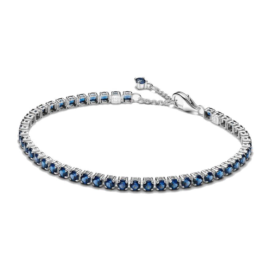 Bracciale Tennis con Pietre Blu (Misura 16 Cm)