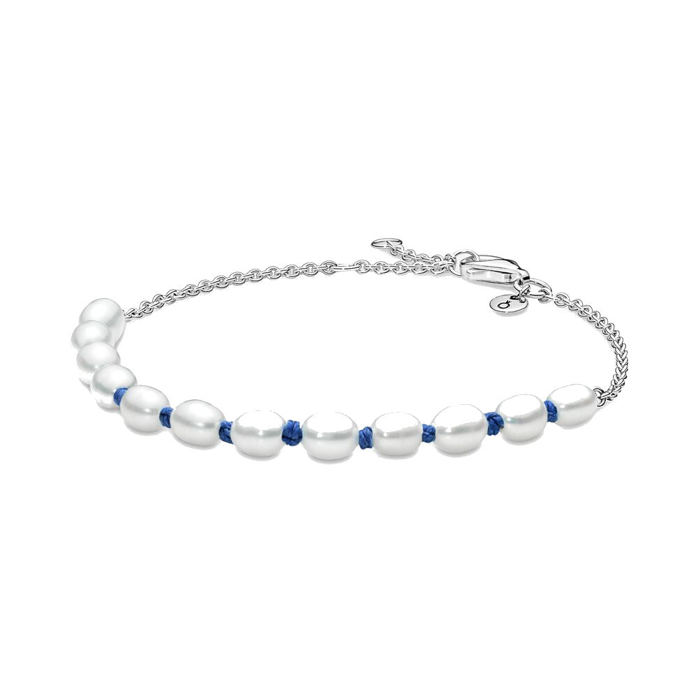 Bracciale Pandora con Perle Coltivate d'Acqua Dolce (Misura 16Cm)