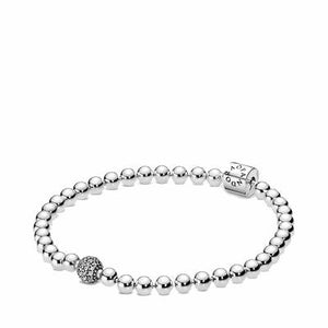 Bracciale Sfere Luminose e Pavè Purely Pandora (Misura 17 Cm)