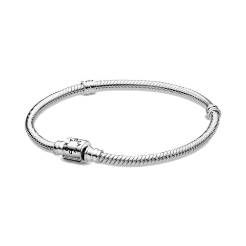 Bracciale Pandora Moments con maglia snake e chiusura a barile (Misura 15cm)