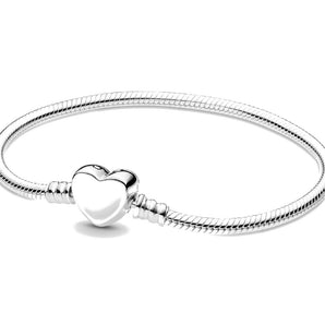 Bracciale Moments Chiusura Cuore da incidere (Misura 18)