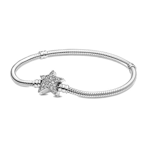 Bracciale Pandora con Chiusura Stella Luminosa (Misura 17 cm)