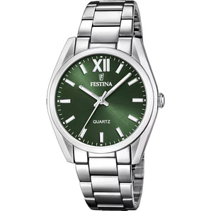 Orologio Festina donna bracciale acciaio quadrante verde